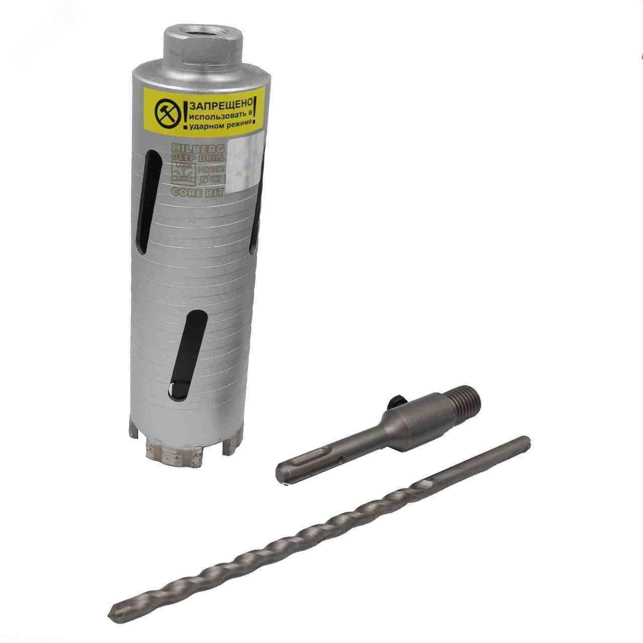 Изображение товара Коронка алмазная Hilberg Laser Deep Drill 52х150 мм для бетона