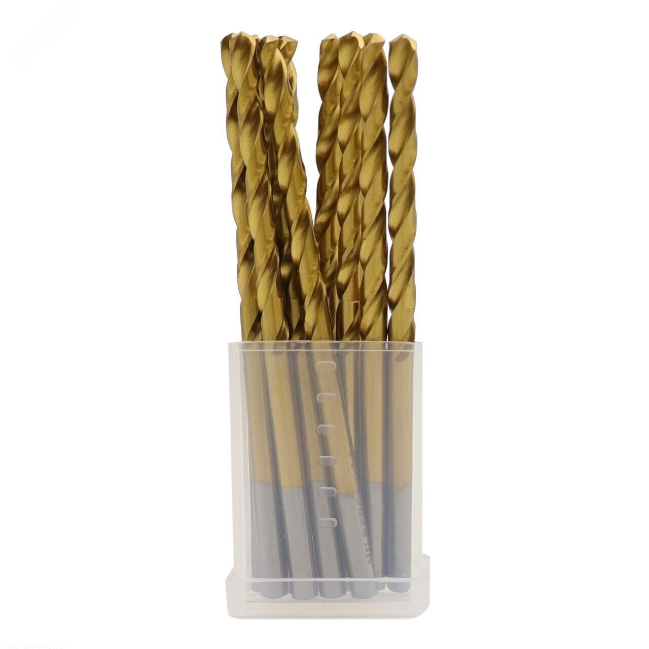 Изображение товара Сверло по металлу 4.0х75 10 шт Hilberg Cobalt 5% TOP для металла и стали