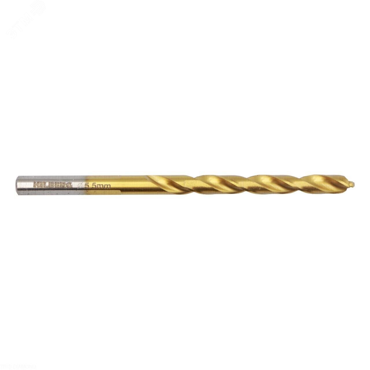 Изображение товара Сверло по металлу 5.5х93, 57мм Hilberg Cobalt 5% TOP