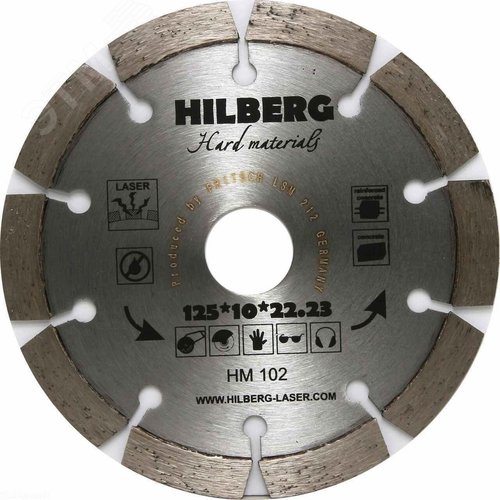 Изображение товара Диск алмазный отрезной 125х22,23 Hilberg Hard Materials Лазер (шт)