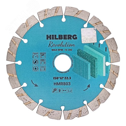 Изображение товара Диск алмазный отрезной Revolution 150х12мм 22.23мм (шт)