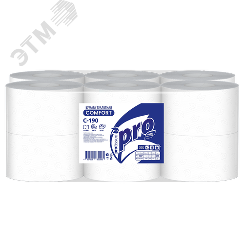 Изображение товара Туалетная бумага PROfessional однослойная, 12 рулонов по 200 м (упак)