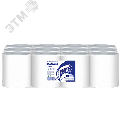 Изображение товара Полотенца бумажные однослойные Protissue с центральной вытяжкой, 12 рулонов по 120 метров (упак)