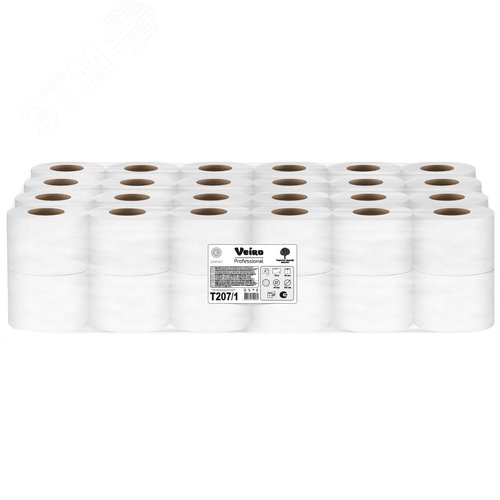 Изображение товара Туалетная бумага двуслойная в маленьких рулонах Veiro Professional Comfort, 48 рулонов по 15 метров (упак)