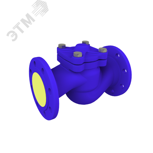 Изображение товара Клапан обратный фланцевый TCV, DN 100, корпус из серого чугуна, запорный узел из нержавеющей стали 20х13 с пружиной золотника, Kvs-169 м3/ч, PN16 (шт)