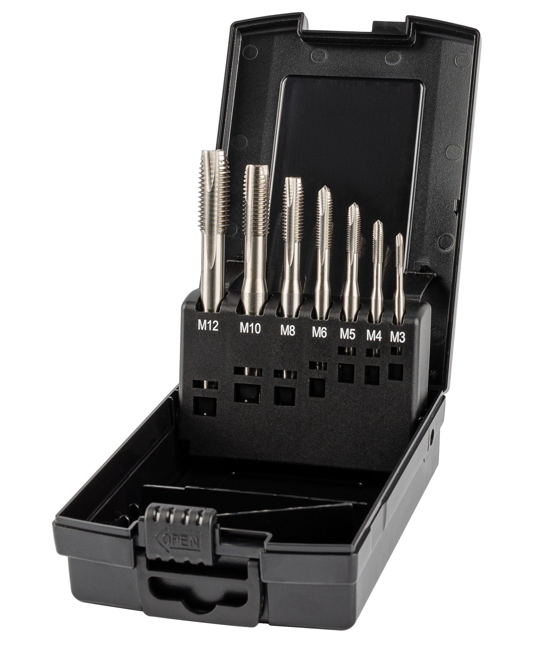 Набор метчиков машинных HSS, DIN 371,376, Тип B, 7 предметов, M3-M12