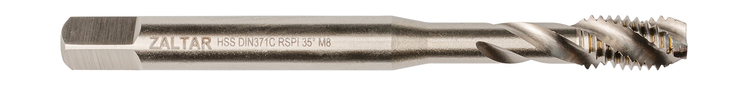 Метчик машинный HSS, DIN 371, 35 градусов RSP, M8 x 1,25