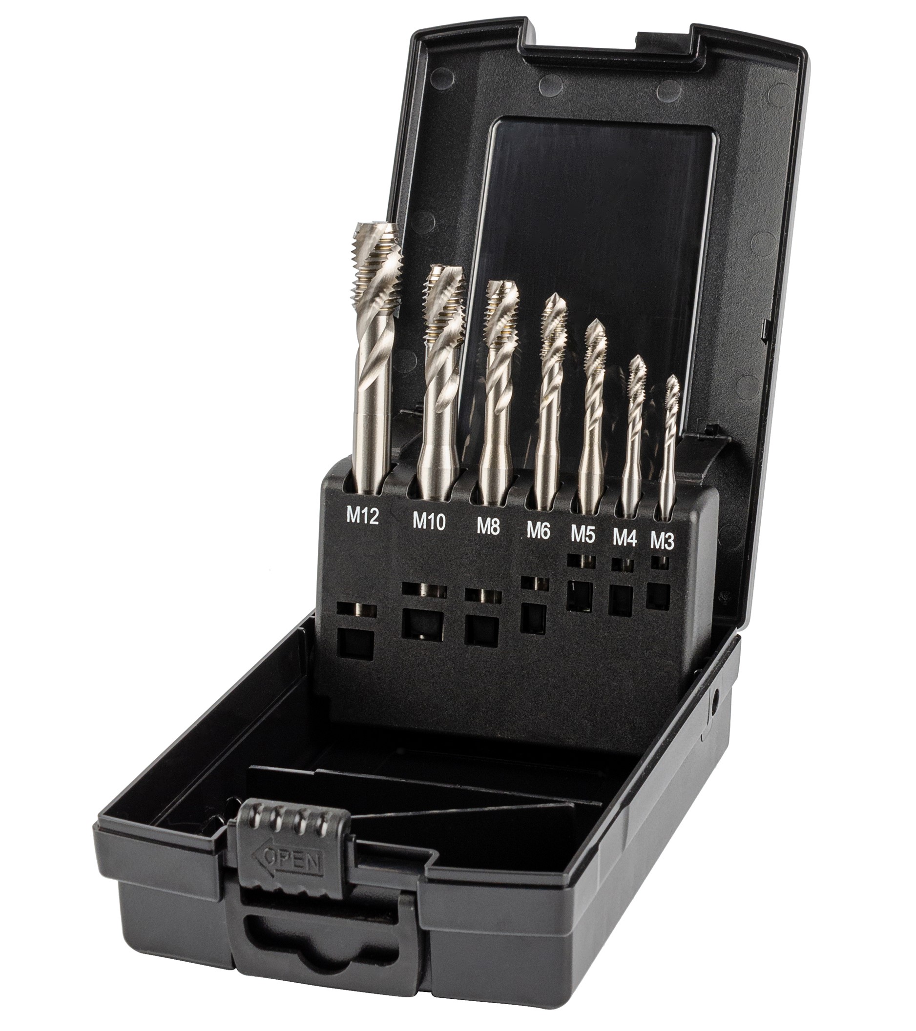 Набор метчиков машинных 35 градусов RSP HSS, DIN 371,376, 7 предметов, M3-M12