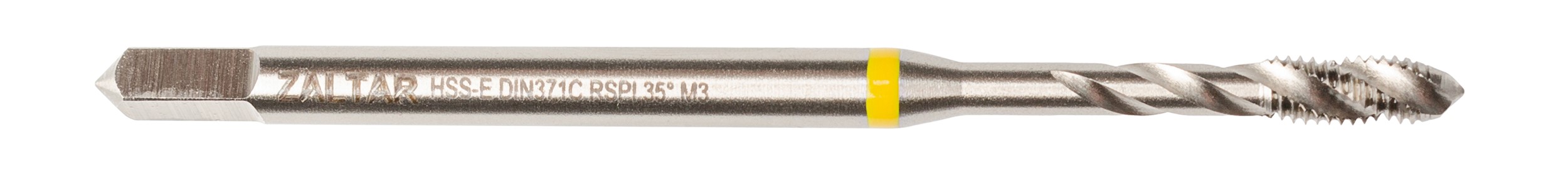 Метчик машинный YELLOW RING HSS-E, DIN 371, 35 градусов RSP, M3 x 0,5