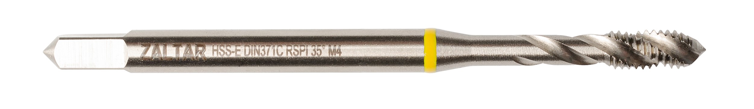Метчик машинный YELLOW RING HSS-E, DIN 371, 35 градусов RSP, M4 x 0,7
