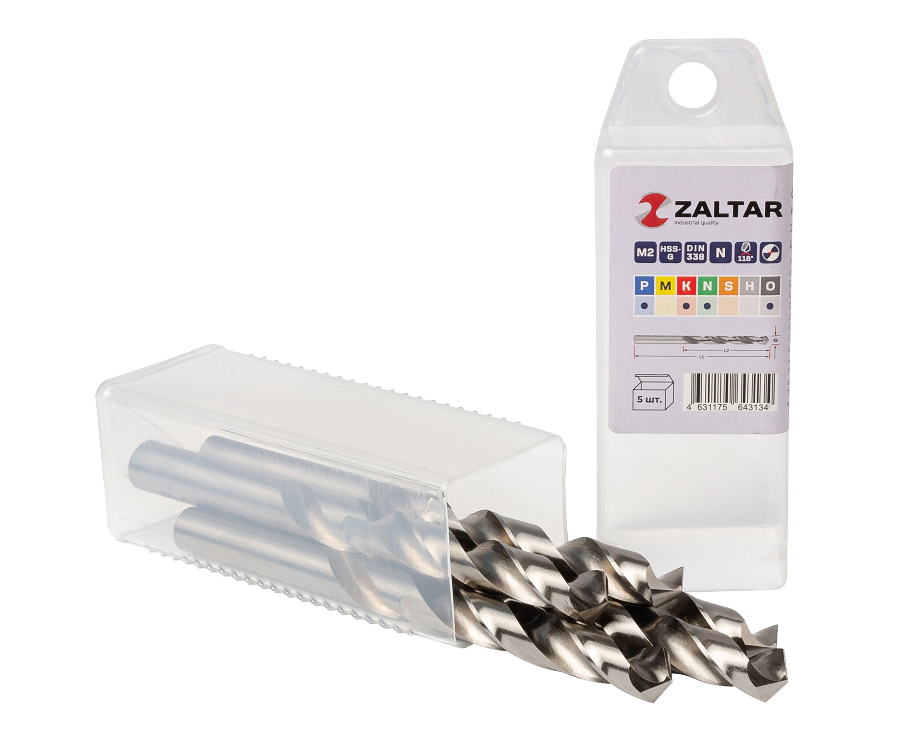 Сверло по металлу, индустриальное, DIN 338, HSS-G, Тип N, 5xD, 10,50 мм, (1 комплект-5 шт)