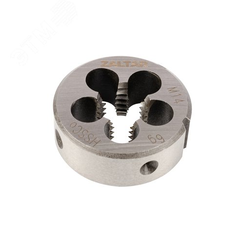 Плашка круглая резьбонарезная HSS-E, DIN 223 B (DIN EN 22568), M14x2.0, 38x14 - фото 2