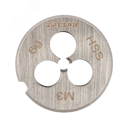 Изображение товара Плашка круглая резьбонарезная HSS, DIN 223 B (DIN EN 22568), M3x0.5, 20x5 (шт)