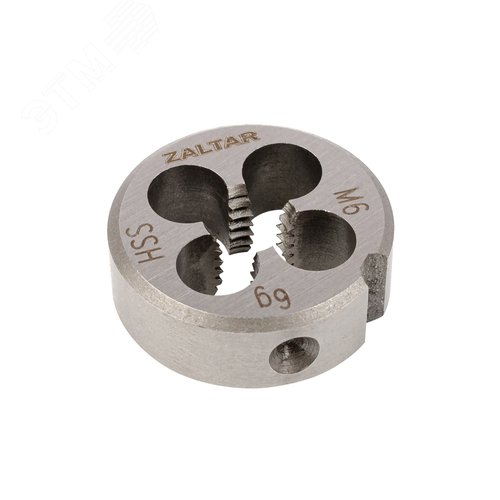 Плашка круглая резьбонарезная HSS, DIN 223 B (DIN EN 22568), M6x1.0, 20x7 - фото 2