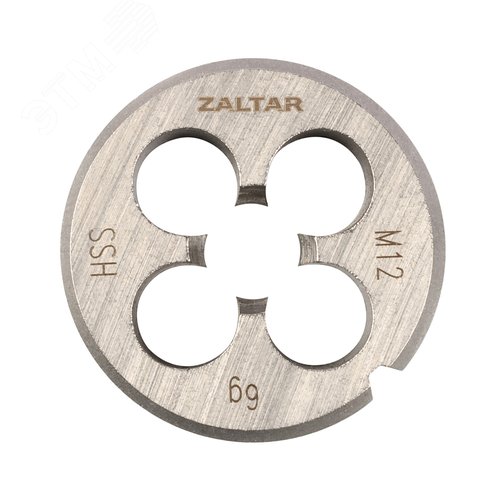 Плашка круглая резьбонарезная HSS, DIN 223 B (DIN EN 22568), M12x1.75, 38x14 - фото 1