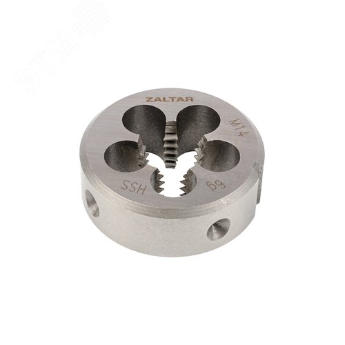 Плашка круглая резьбонарезная HSS, DIN 223 B (DIN EN 22568), M14x2.0, 38x14 - фото 2