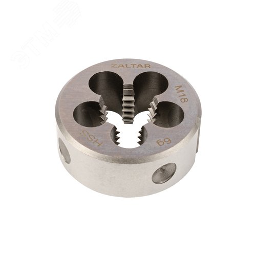 Плашка круглая резьбонарезная HSS, DIN 223 B (DIN EN 22568), M18x2.5, 45x18 - фото 2