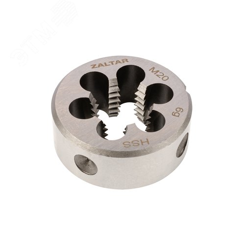 Плашка круглая резьбонарезная HSS, DIN 223 B (DIN EN 22568), M20x2.5, 45x18 - фото 2