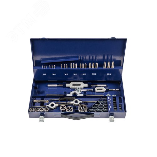 Набор резьбонарезного инструмента 15SF HSS, 51 предмет, M3-M4-M5-M6-M8-M10-M12 - фото 2