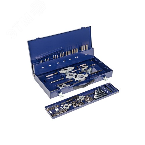 Набор резьбонарезного инструмента 15SF HSS, 51 предмет, M3-M4-M5-M6-M8-M10-M12 - фото 3