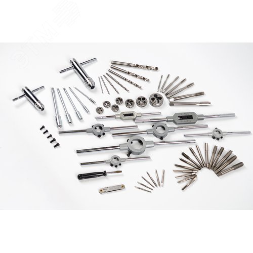 Набор резьбонарезного инструмента KH46S HSS, 58 предметов, M3-M4-M5-M6-M8-M10-M12 - фото 4