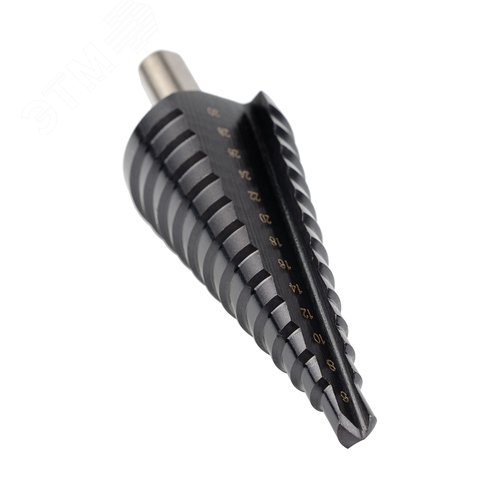 Сверло ступенчатое, HSS TiAlN, Gr.3, 6-30 мм, прямая канавка, трехплоскостной хвостовик - фото 2