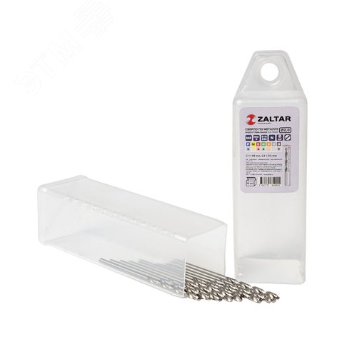 Сверло по металлу, индустриальное, DIN 338, HSS-G, Тип N, 5xD, 2,00 мм, (1 комплект-10 шт) - фото 1