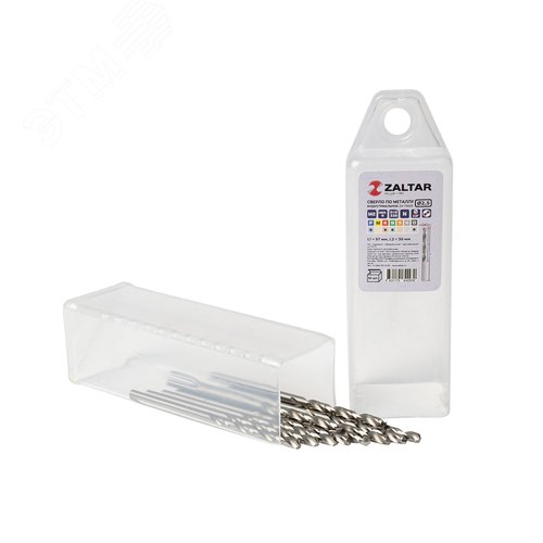 Сверло по металлу, индустриальное, DIN 338, HSS-G, Тип N, 5xD, 2,50 мм, (1 комплект-10 шт) - фото 1