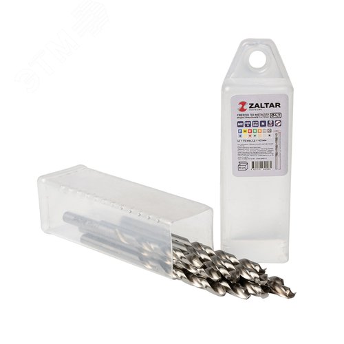 Сверло по металлу, индустриальное, DIN 338, HSS-G, Тип N, 5xD, 4,20 мм, (1 комплект-10 шт) - фото 1