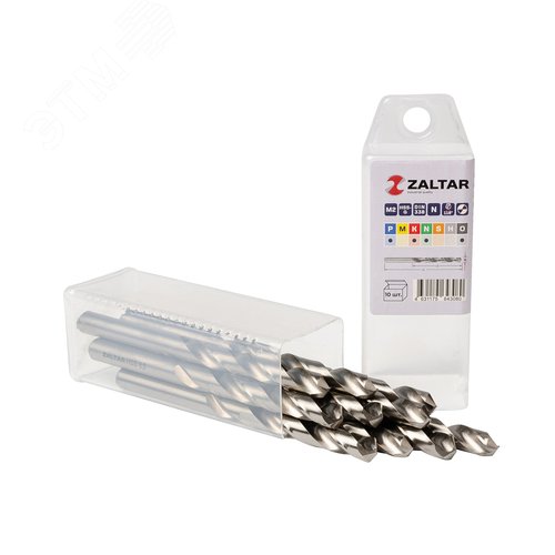 Сверло по металлу, индустриальное, DIN 338, HSS-G, Тип N, 5xD, 8,50 мм, (1 комплект-10 шт) - фото 1