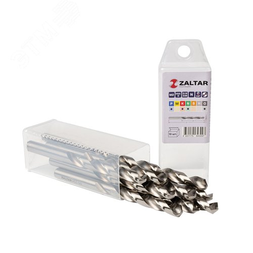 Сверло по металлу, индустриальное, DIN 338, HSS-G, Тип N, 5xD, 9,00 мм, (1 комплект-10 шт) - фото 1