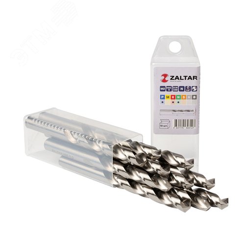 Сверло по металлу, индустриальное, DIN 338, HSS-G, Тип N, 5xD, 10,20 мм, (1 комплект-10 шт) - фото 1