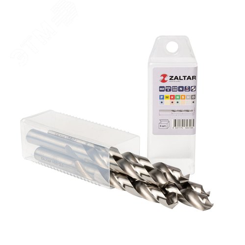 Сверло по металлу, индустриальное, DIN 338, HSS-G, Тип N, 5xD, 12,00 мм, (1 комплект-5 шт) - фото 1