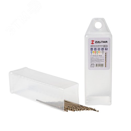 Сверло по металлу, индустриальное, DIN 338, HSS-E Co5, Тип VA, 5xD, 1,50 мм, (1 комплект-10 шт) - фото 1