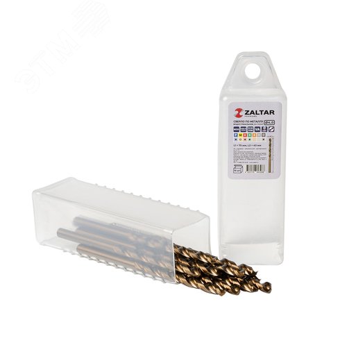 Сверло по металлу, индустриальное, DIN 338, HSS-E Co5, Тип VA, 5xD, 4,00 мм, (1 комплект-10 шт) - фото 1