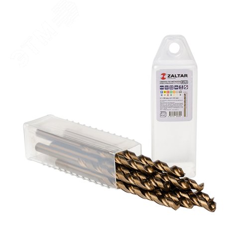 Сверло по металлу, индустриальное, DIN 338, HSS-E Co5, Тип VA, 5xD, 5,50 мм, (1 комплект-10 шт) - фото 1