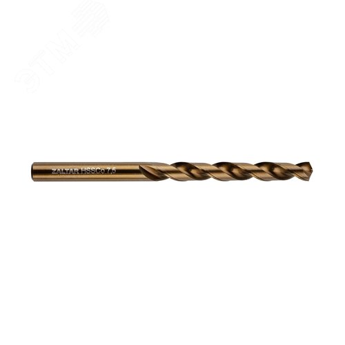 Сверло по металлу, индустриальное, DIN 338, HSS-E Co5, Тип VA, 5xD, 7,50 мм - фото 1