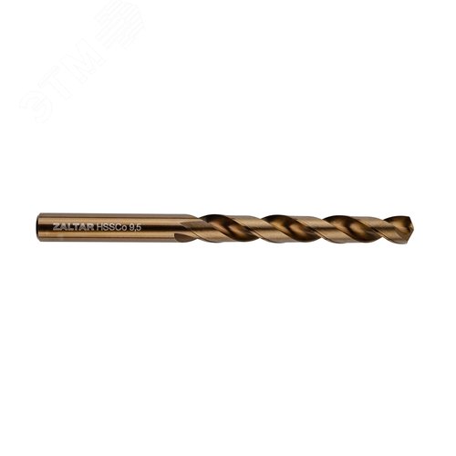 Сверло по металлу, индустриальное, DIN 338, HSS-E Co5, Тип VA, 5xD, 9,50 мм - фото 1