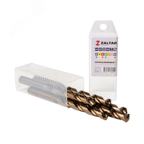 Сверло по металлу, индустриальное, DIN 338, HSS-E Co5, Тип VA, 5xD, 11,00 мм, (1 комплект-5 шт) - фото 1