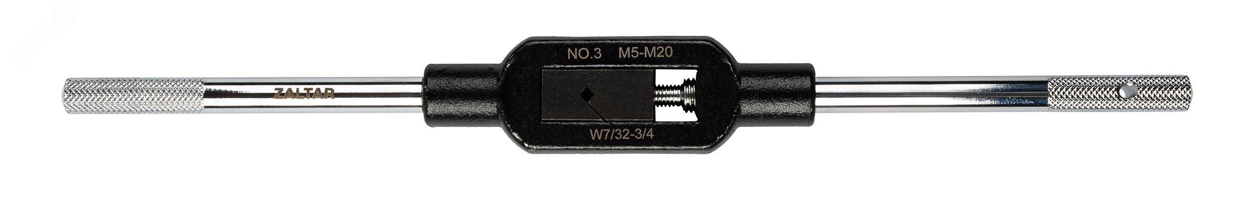 Изображение товара Метчикодержатель регулируемый GT, DIN 1814, номер 3, M5-20, Диаметр 4,9-12,0, 380 мм, сталь (шт)