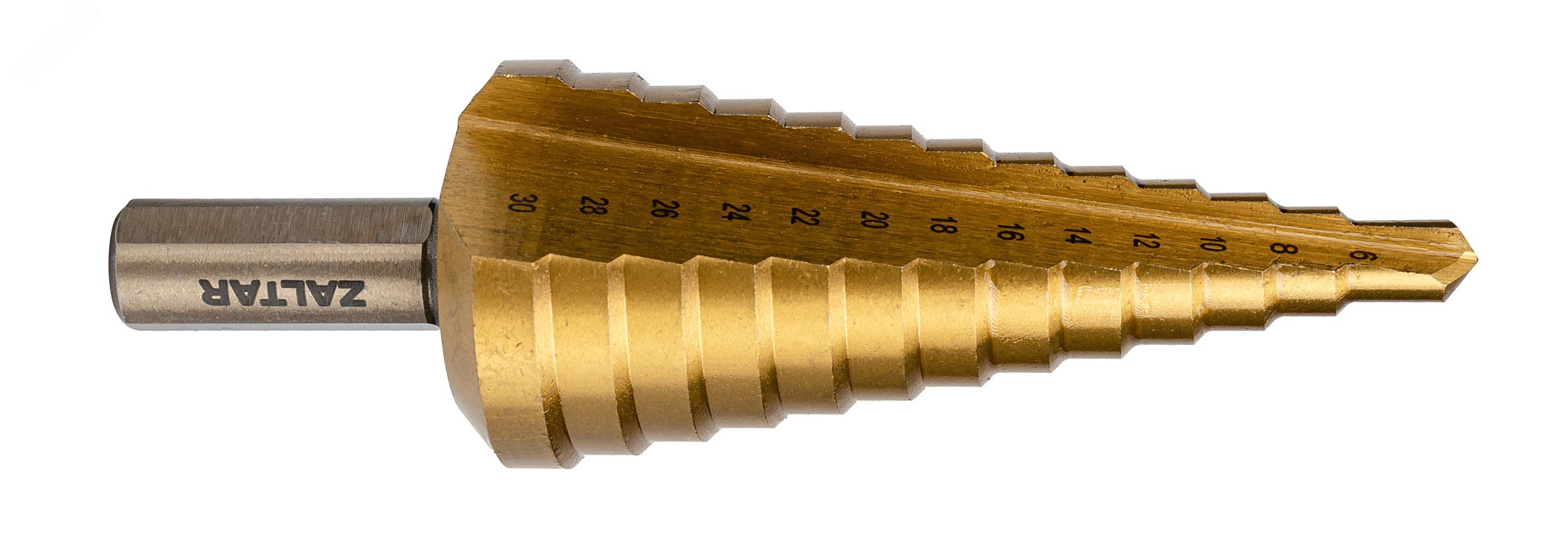 Изображение товара Сверло ступенчатое HSS TiN Gr.3 6-30 мм ZALTAR