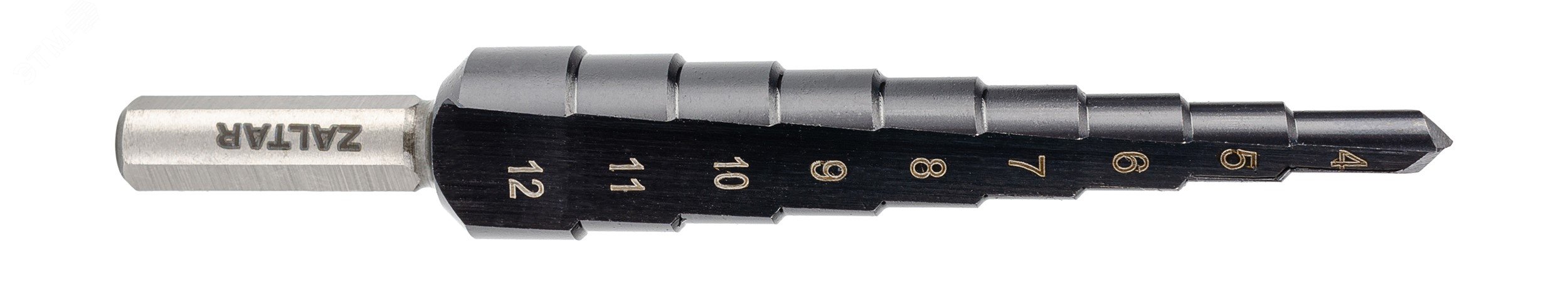 Изображение товара Сверло ступенчатое HSS TiAlN 4-12 мм для металла и пластика