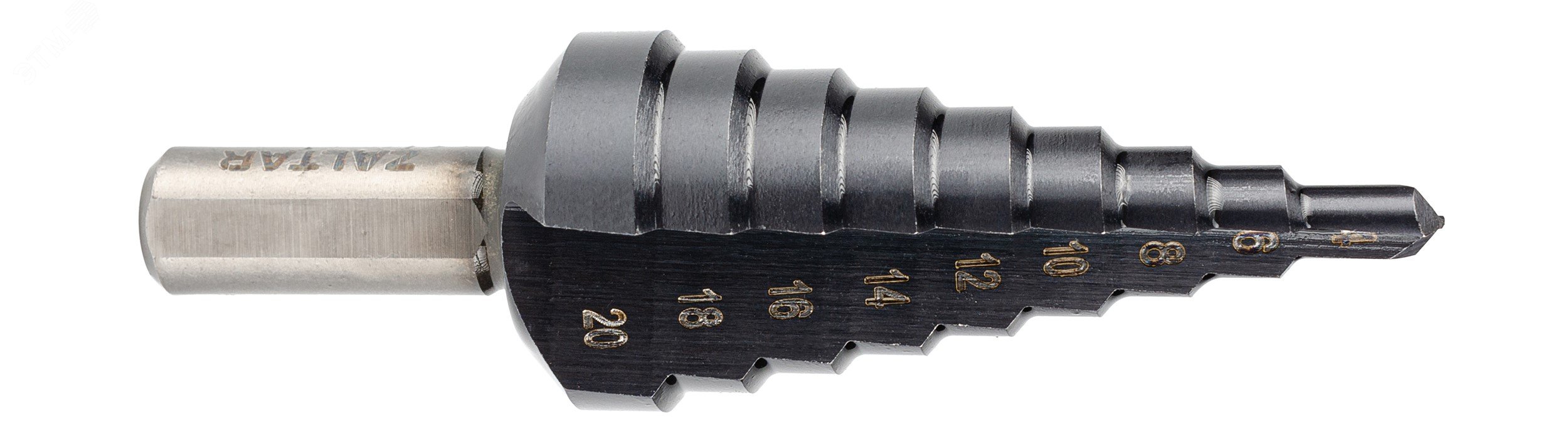 Изображение товара Сверло ступенчатое HSS TiAlN 4-20 мм трехплоскостной хвостовик интернет-магазин