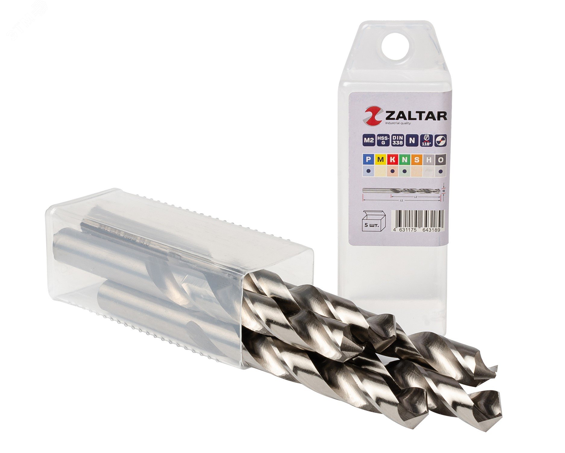 Изображение товара Комплект сверел по металлу ZALTAR HSS-G M2 DIN 338 5xD 13,00 мм