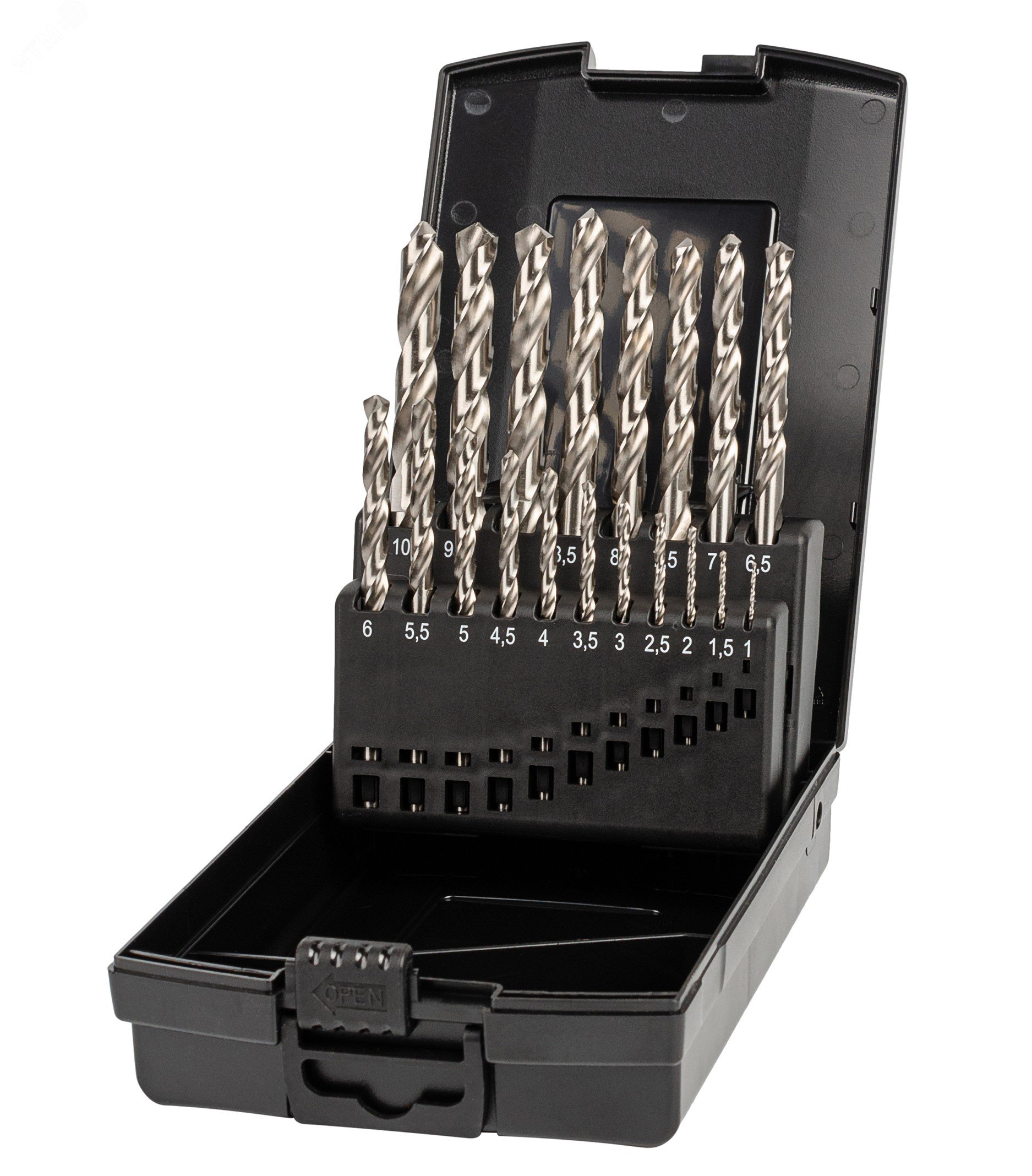 Изображение товара Набор сверл по металлу 19 предметов HSS-G DIN 338 118 градусов