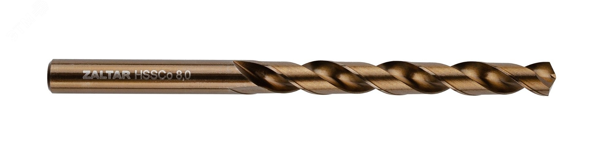 Изображение товара Сверло по металлу индустриальное HSS-E Co5 DIN 338 8 мм 130 градусов