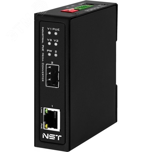 Изображение товара Медиаконвертер промышленный Ultra PoE Gigabit Ethernet, SFP 1000Мбит/c, RJ45 10/100/1000Мбит/c. (шт)