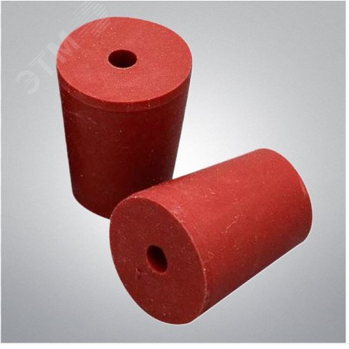 Изображение товара Пробка коническая с 1 отверстием, резиновая, 37/28мм, h-37мм, уп.5 шт (шт)