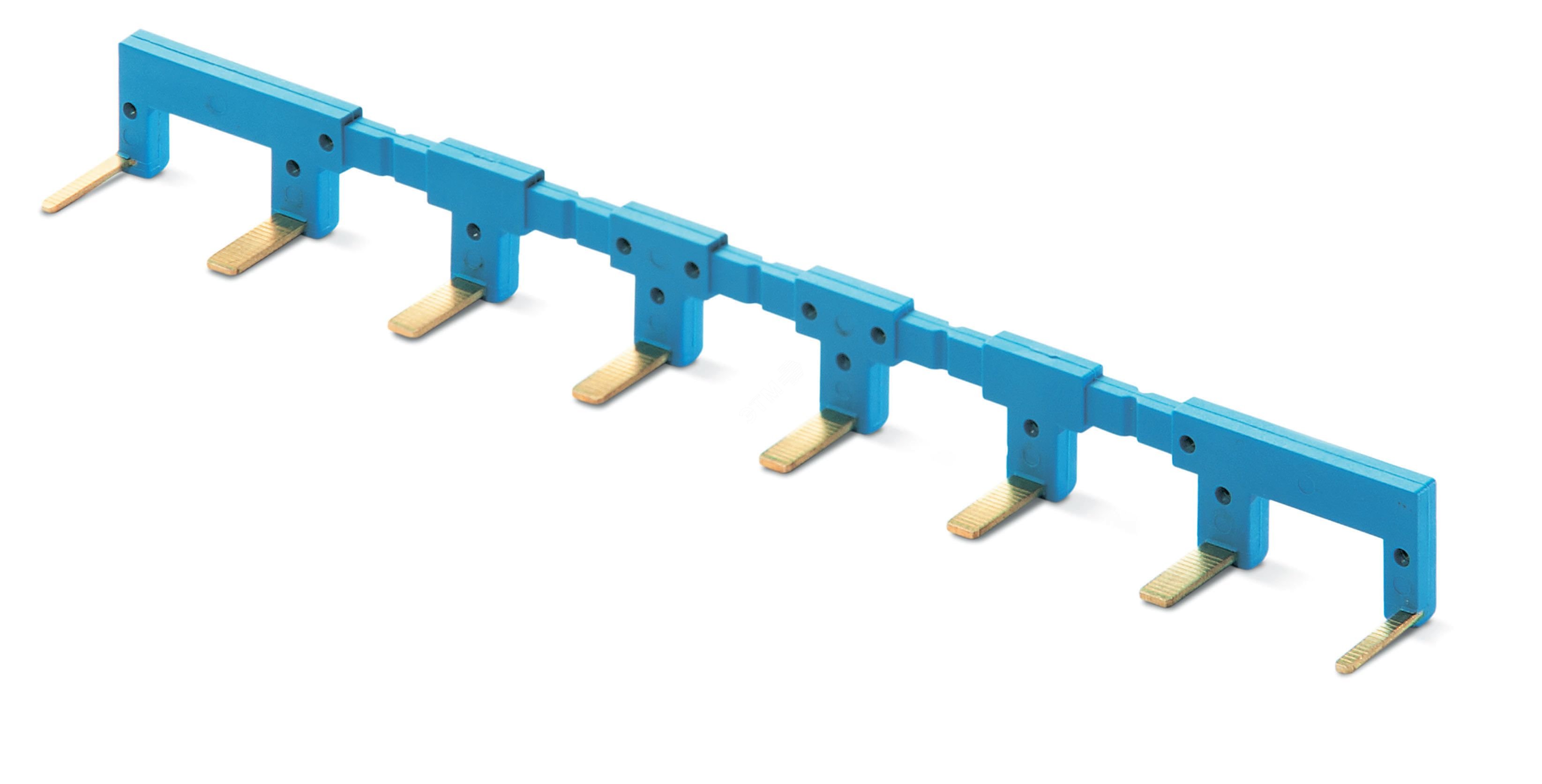 Соединитель 8П шинный синий