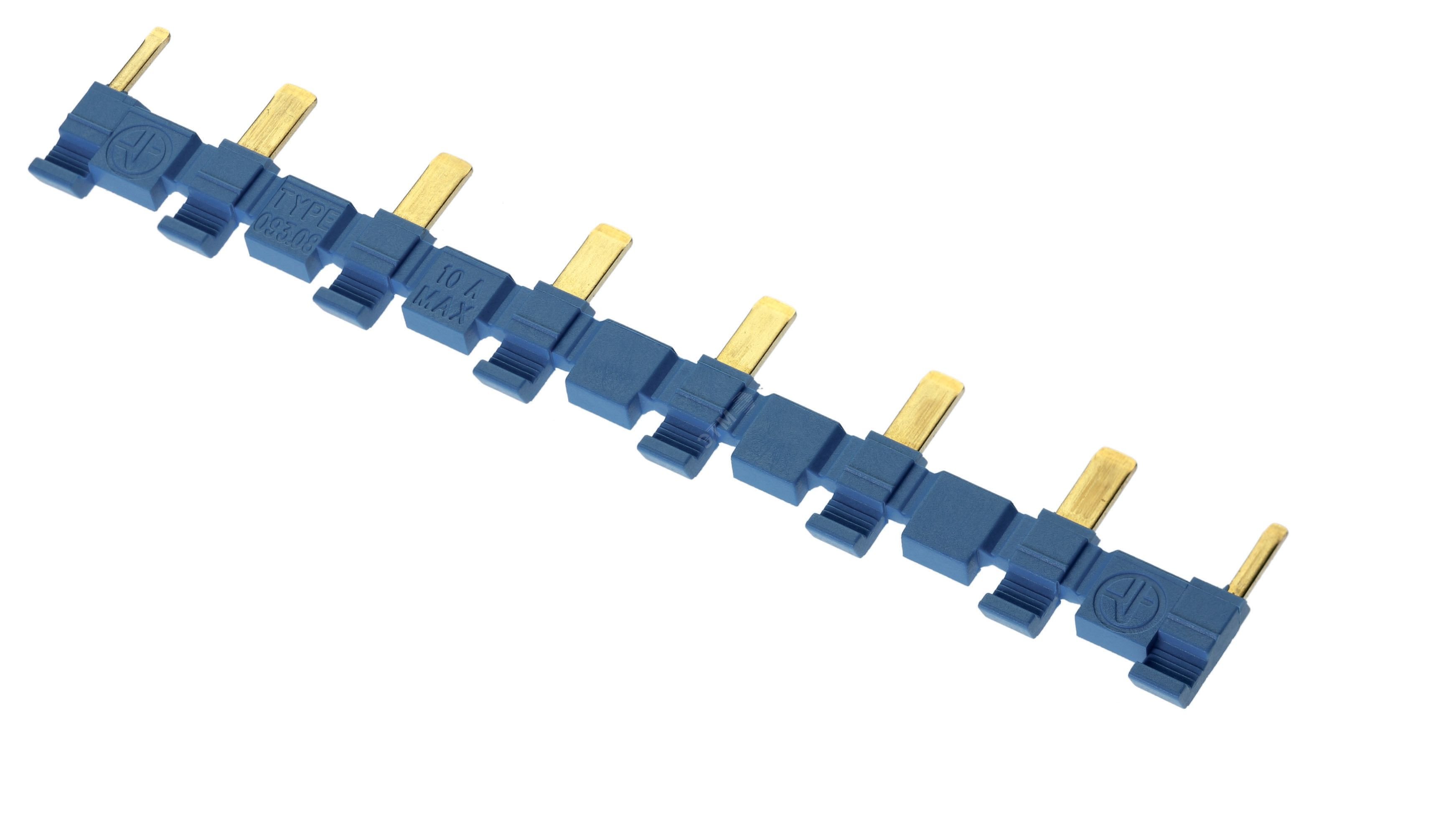 Соединитель шинный восьмиполюсный красный